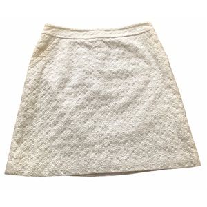 Banana Republic embroidered white skirt